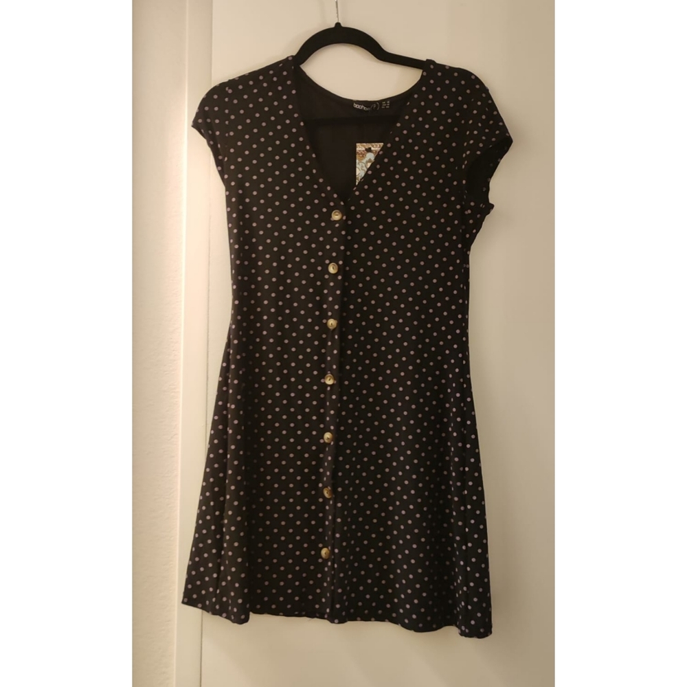 Button up polka dot dress